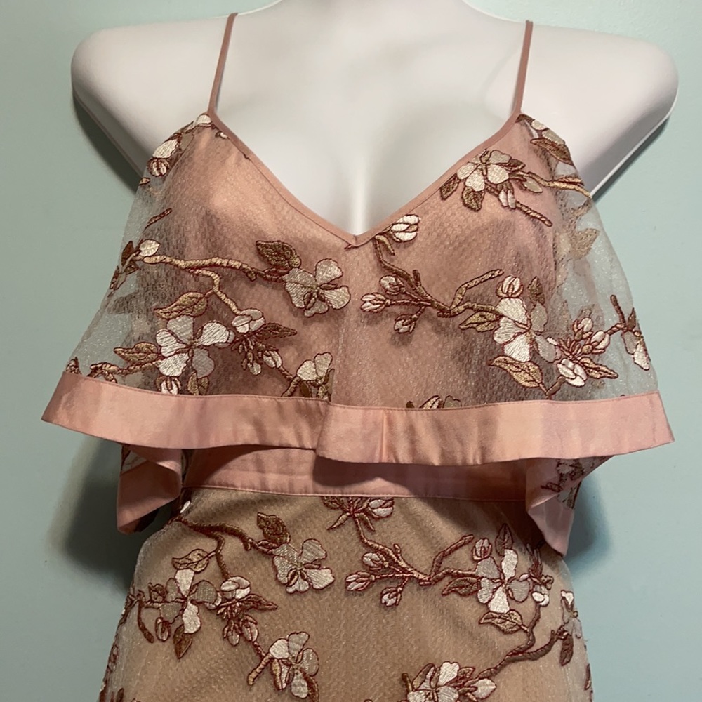 Beautiful floral embroidered dress size 8